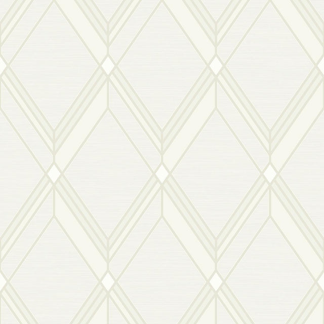 Seabrook Brooklyn Diamond Metallic Pearl Wallpaper