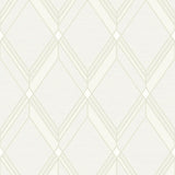 Seabrook Brooklyn Diamond Off-White Wallpaper
