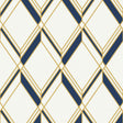 Seabrook Brooklyn Diamond Metallic Gold & Navy Wallpaper