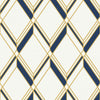 Seabrook Brooklyn Diamond Metallic Gold & Navy Wallpaper
