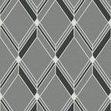Seabrook Brooklyn Diamond Grey Wallpaper