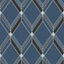 Seabrook Brooklyn Diamond Blue Wallpaper