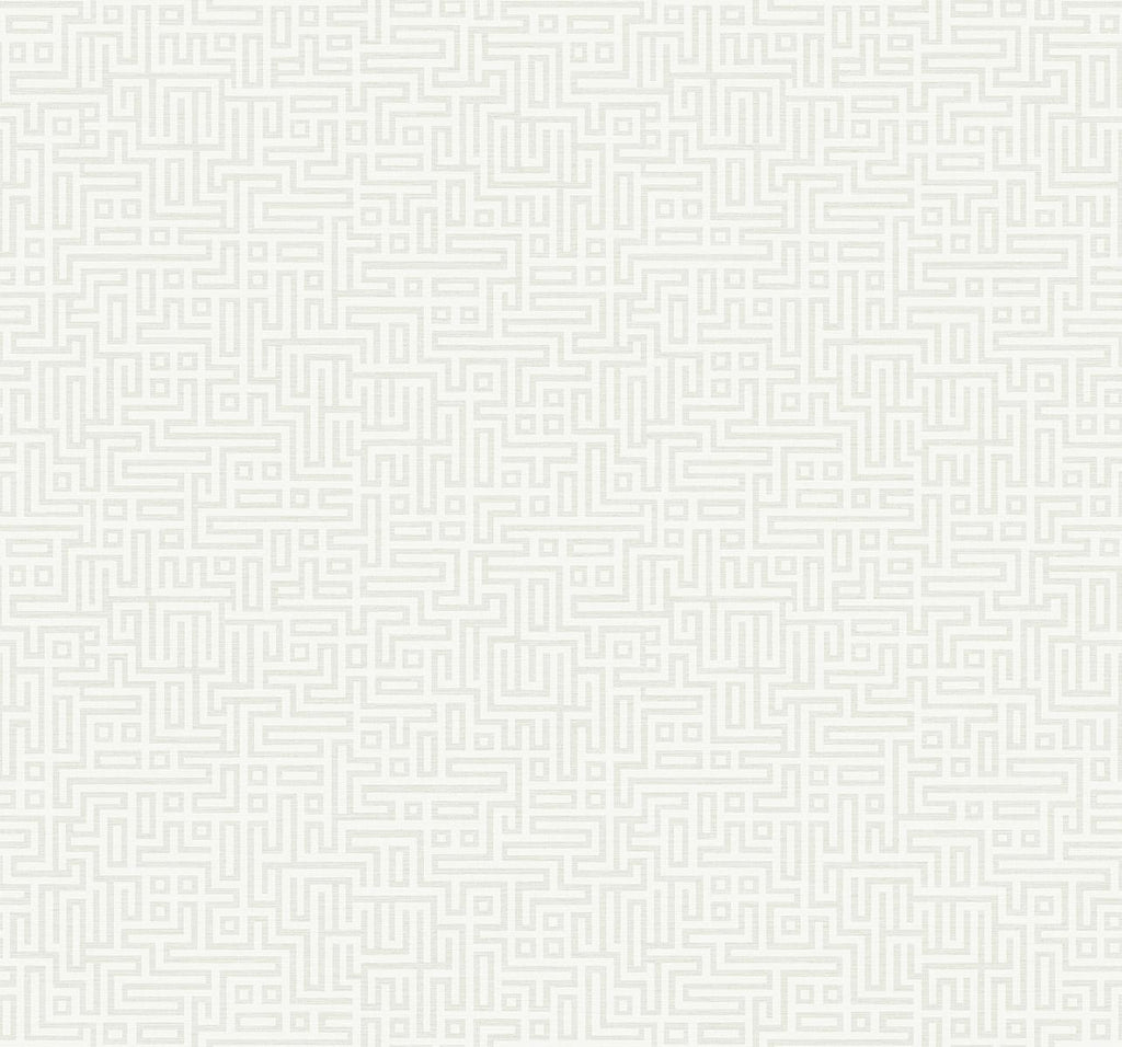 Seabrook Rockefellar Maze Off-White Wallpaper