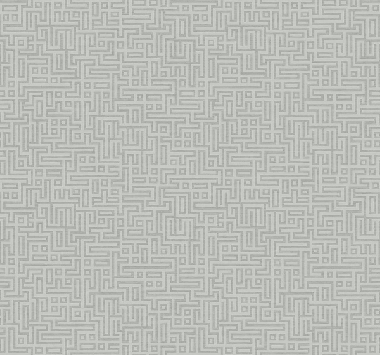 Seabrook Rockefellar Maze Slate Grey Wallpaper