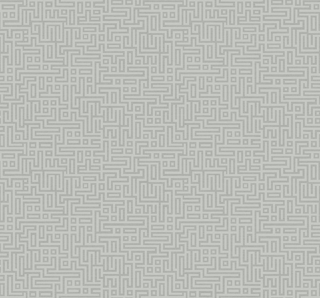Seabrook Rockefellar Maze Grey Wallpaper