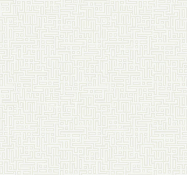 Seabrook Rockefellar Maze Metallic Pearl Wallpaper