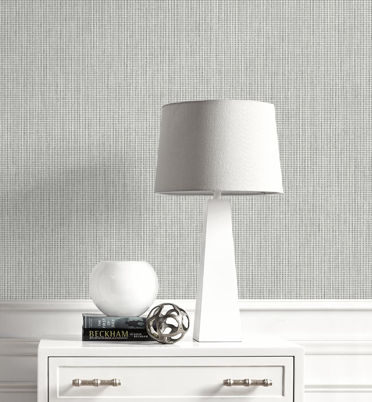 Seabrook Queens Weave Grey Wallpaper
