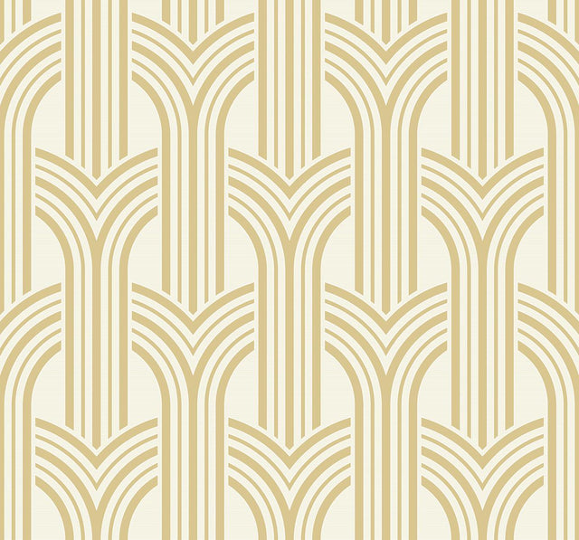 Seabrook Broadway Arches Golden Nugget Wallpaper