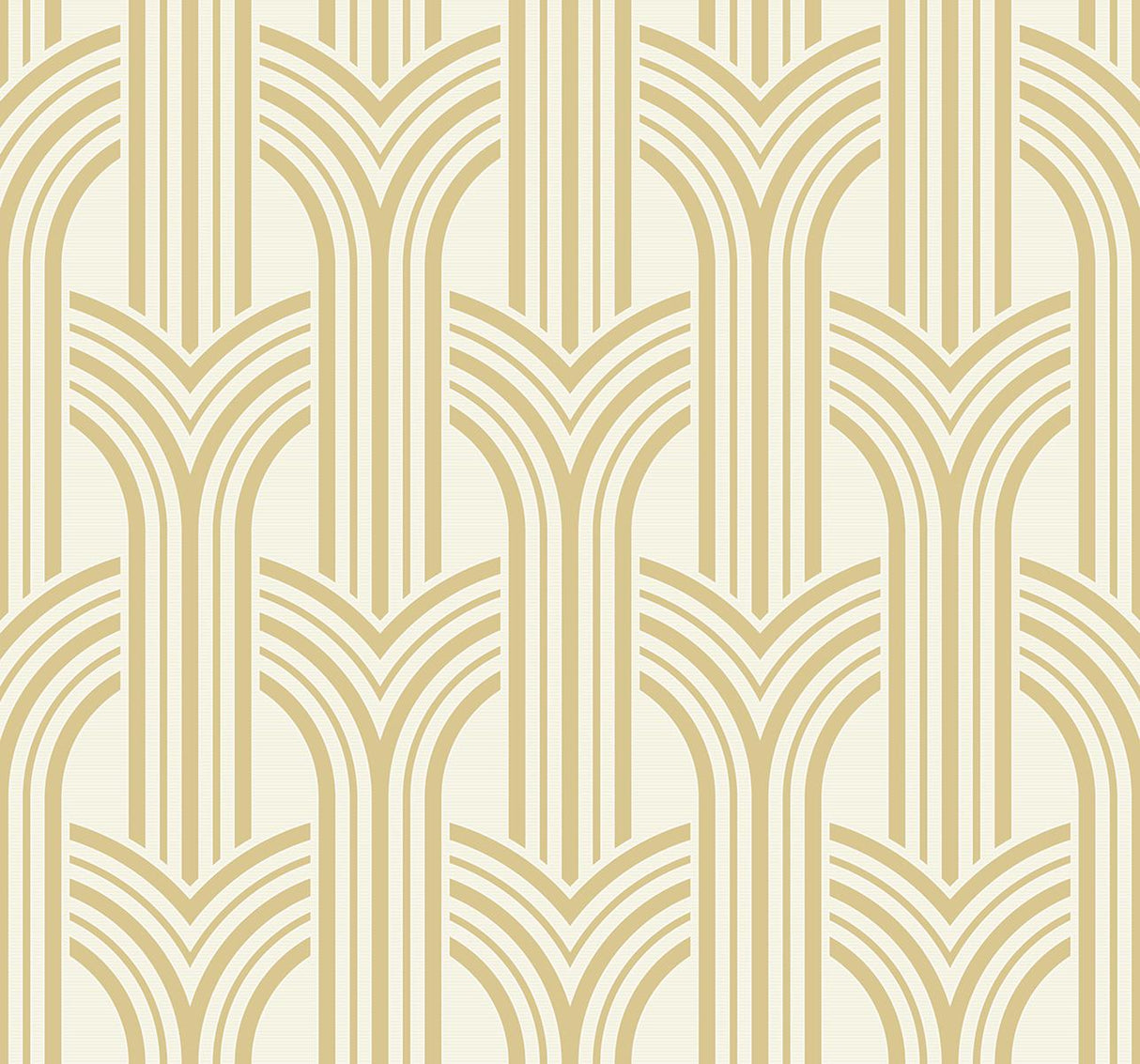 Seabrook Broadway Arches Gold Wallpaper