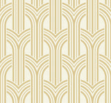 Seabrook Broadway Arches Gold Wallpaper