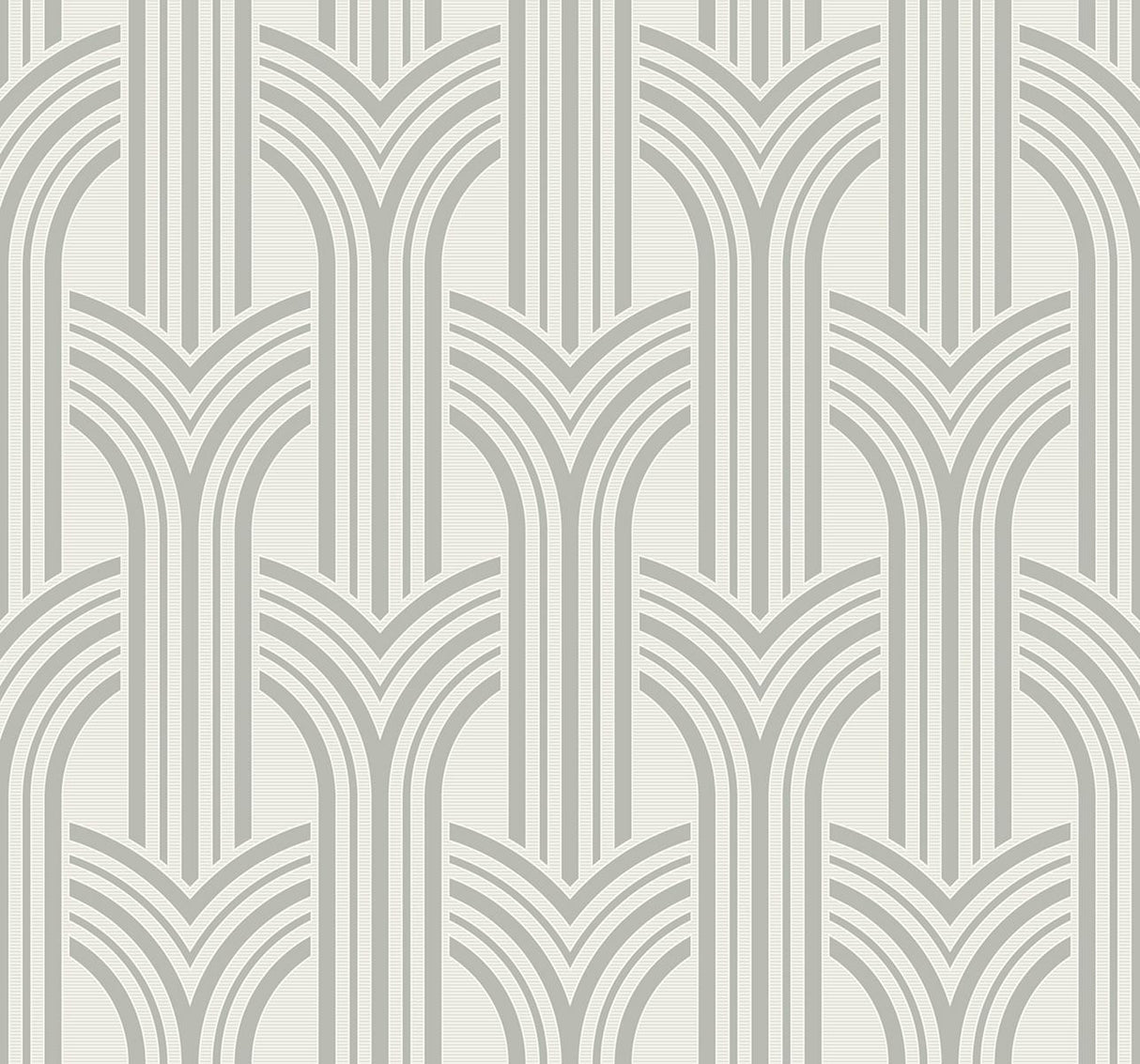 Seabrook Broadway Arches Silver Wallpaper
