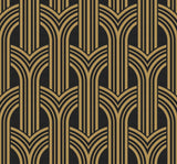 Seabrook Broadway Arches Antique Gold Wallpaper