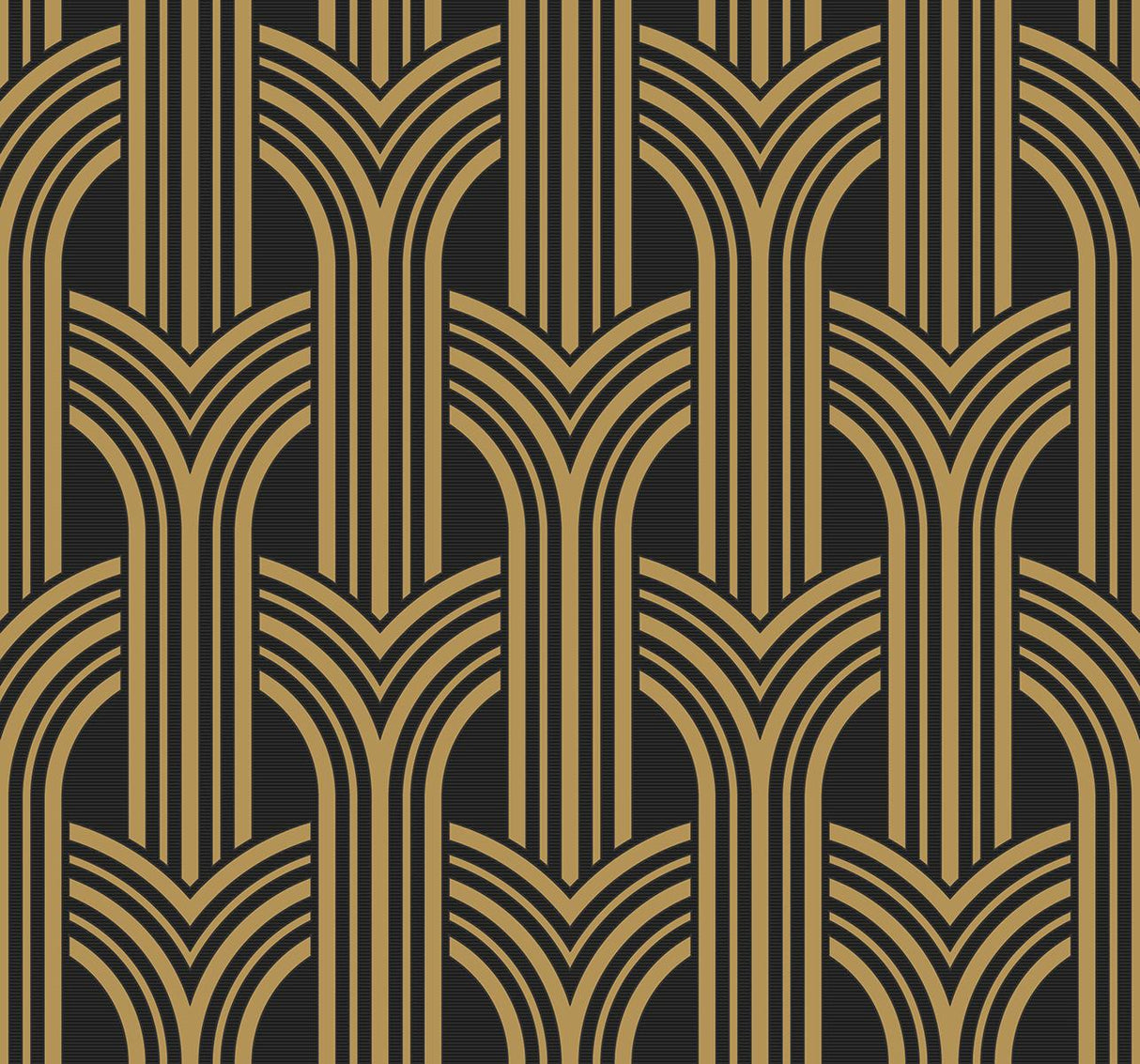 Seabrook Broadway Arches Black Wallpaper