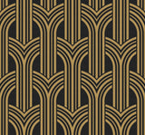 Seabrook Broadway Arches Black Wallpaper