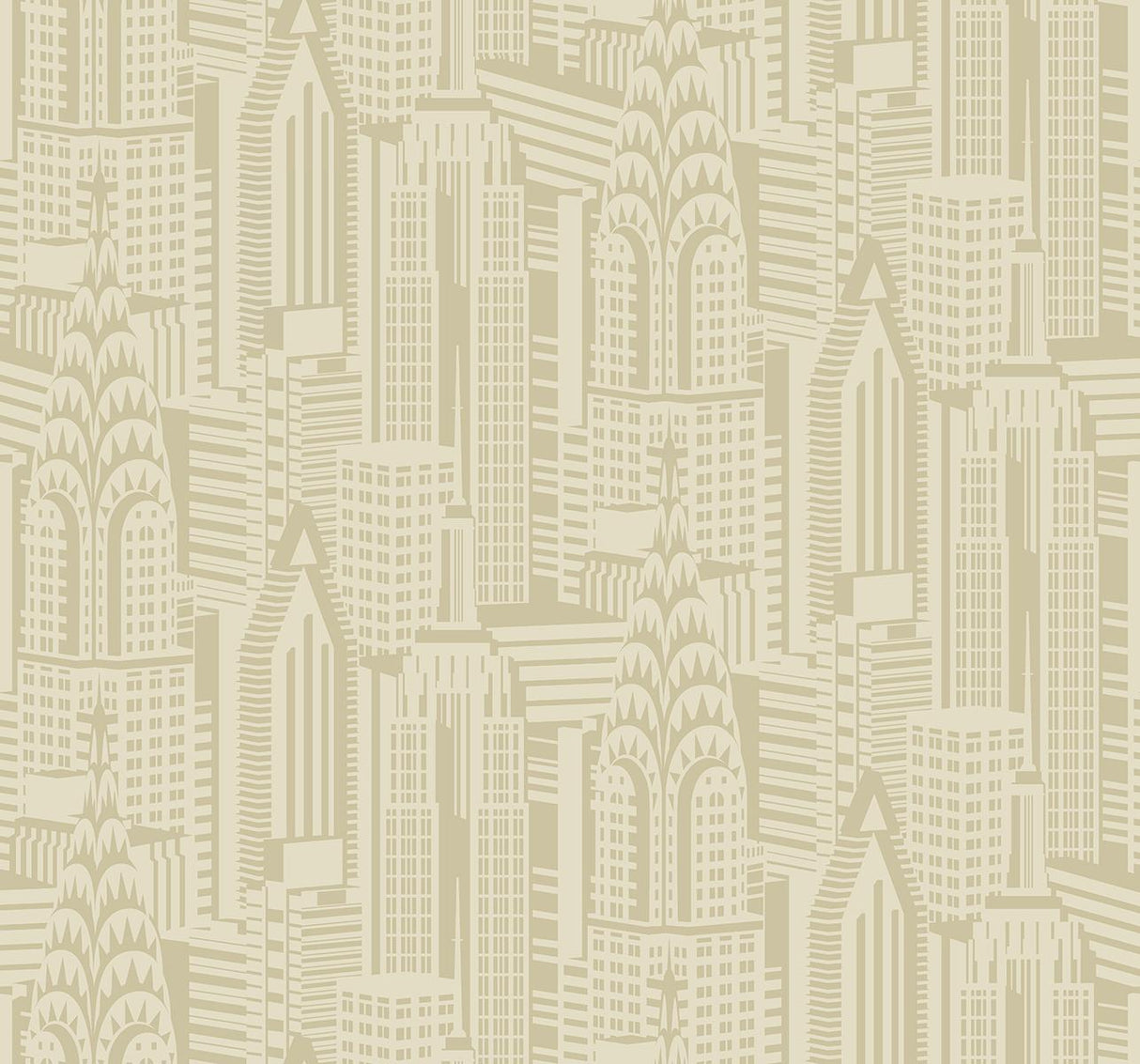 Seabrook Manhattan Skyline Aurum Wallpaper