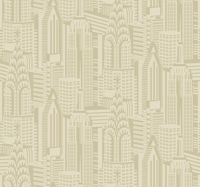 Seabrook Manhattan Skyline Aurum Wallpaper