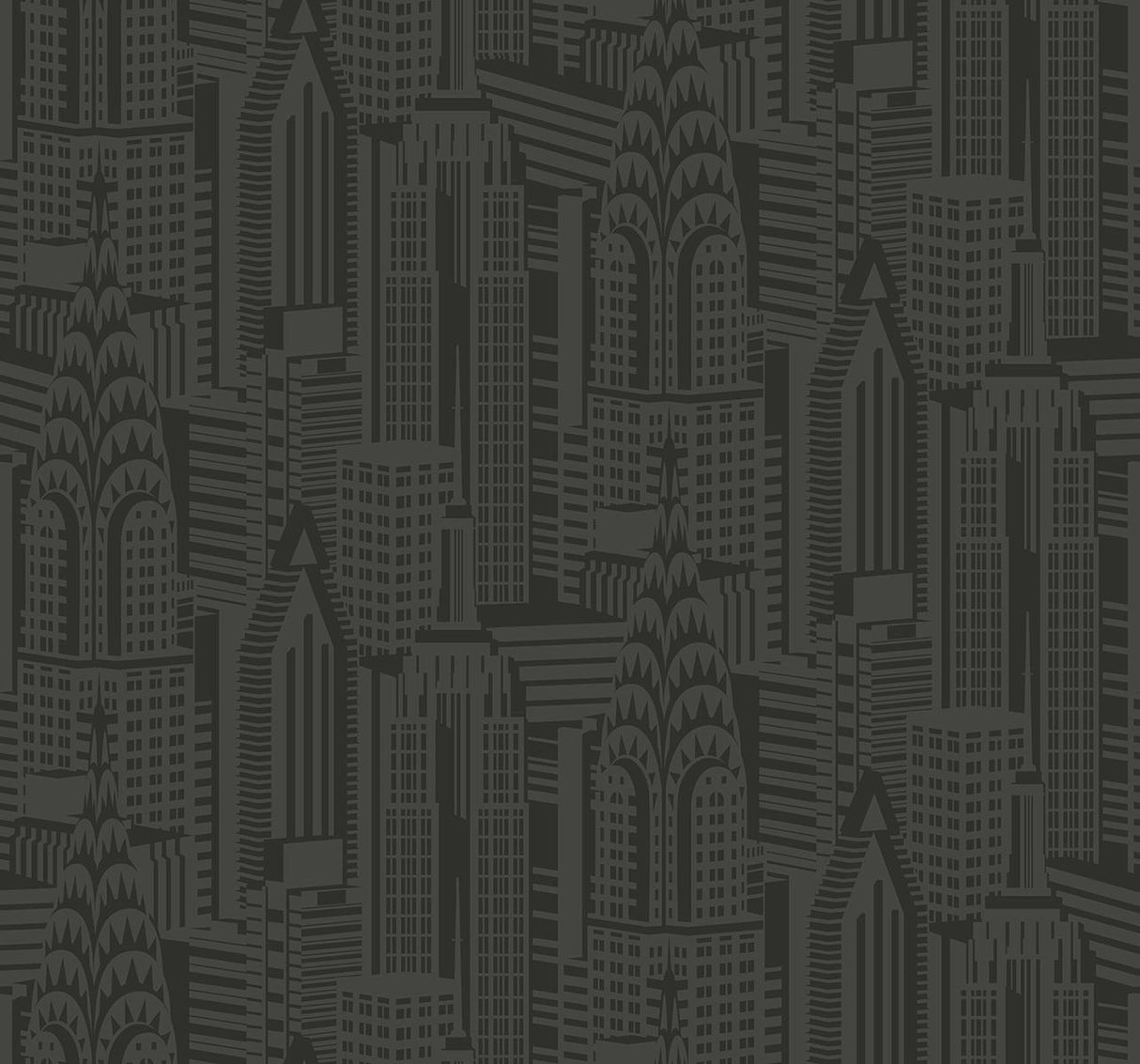 Seabrook Manhattan Skyline Midnight Wallpaper