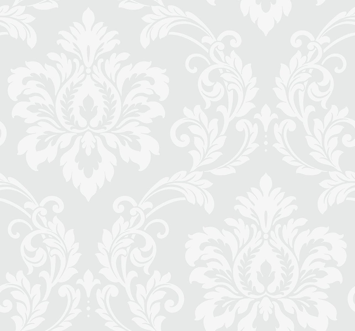 Seabrook Deco Damask Frosty Wallpaper