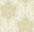 Seabrook Deco Damask Linen Wallpaper