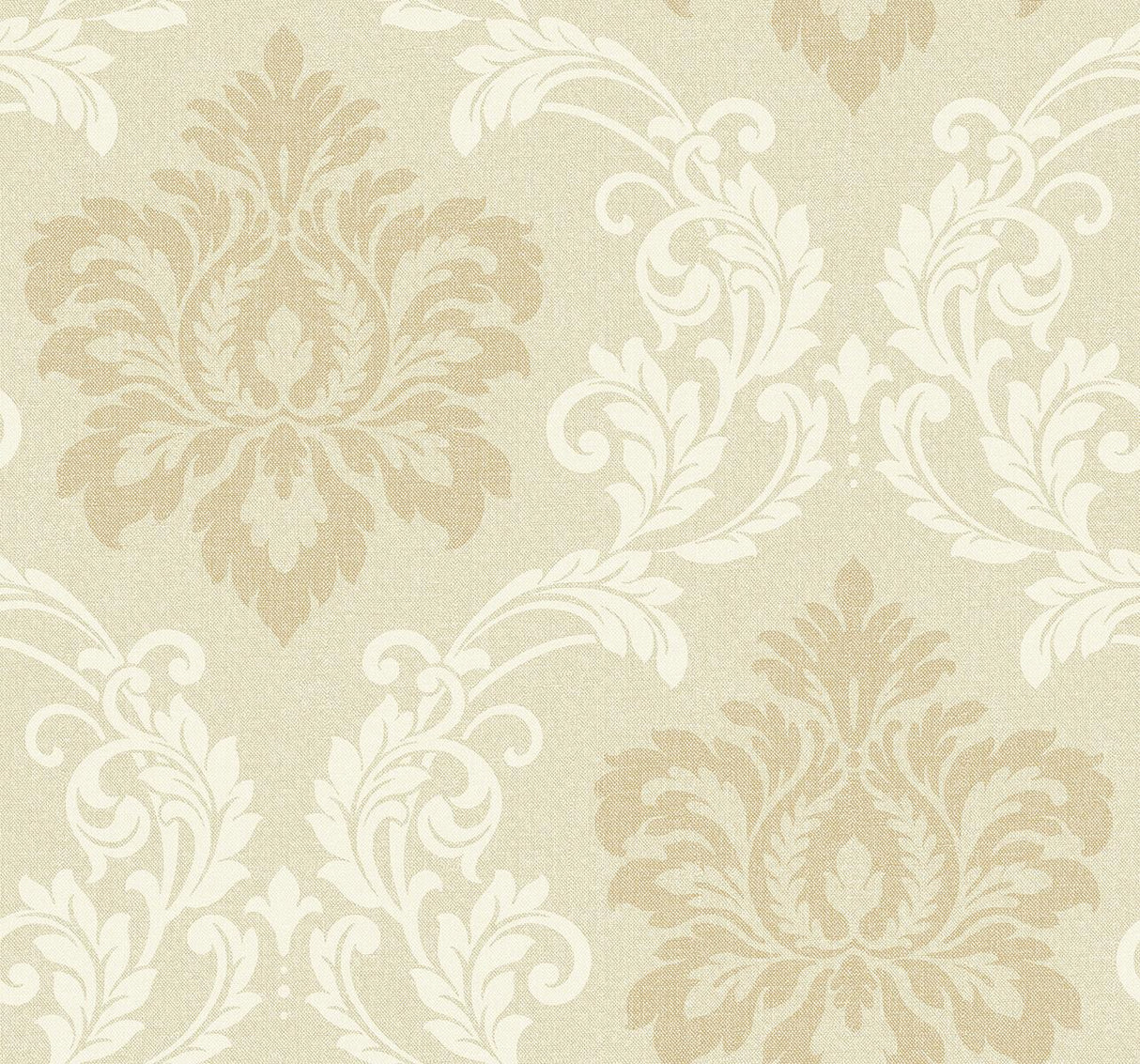 Seabrook Deco Damask Beige Wallpaper