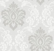 Seabrook Deco Damask Cool Mist Wallpaper