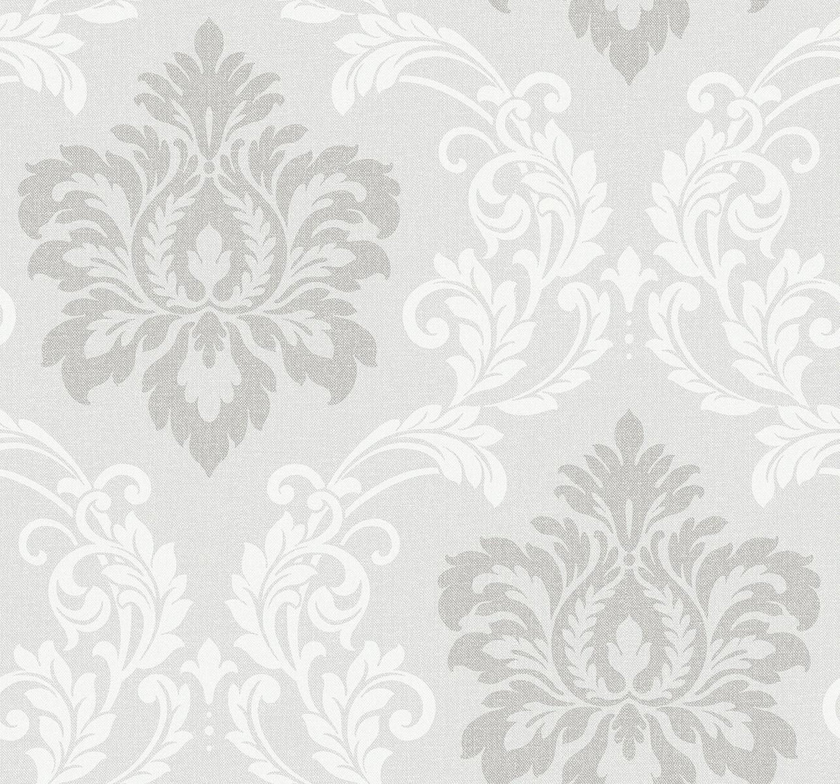 Seabrook Deco Damask Grey Wallpaper
