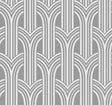 Seabrook Deco Arches Metallic Silver Wallpaper