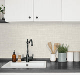 Seabrook Grasmere Weave Off White Wallpaper