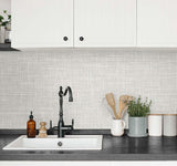 Seabrook Grasmere Weave Grey Wallpaper