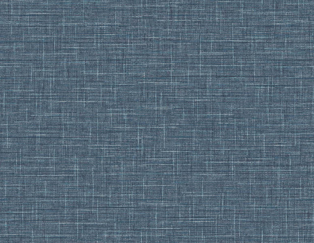 Seabrook Grasmere Weave Faded Cobalt Wallpaper
