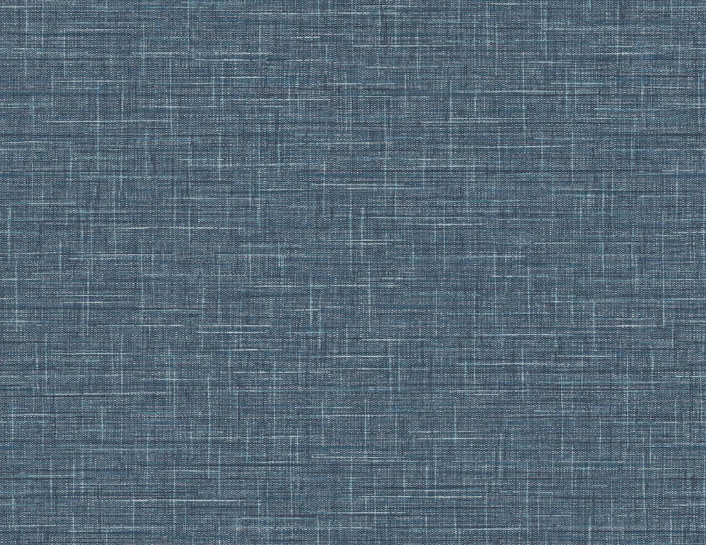Seabrook Grasmere Weave Faded Cobalt Wallpaper