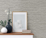 Seabrook Edmond Faux Sisal Black & White Wallpaper