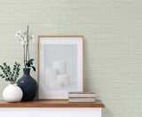 Seabrook Edmond Faux Sisal Green Wallpaper
