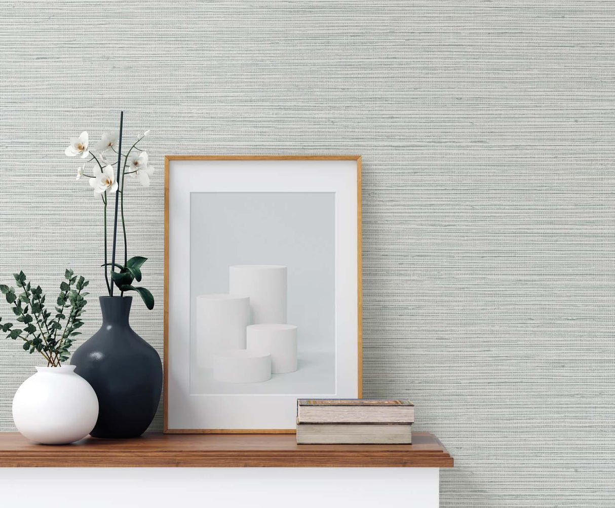 Seabrook Edmond Faux Sisal Grey Wallpaper