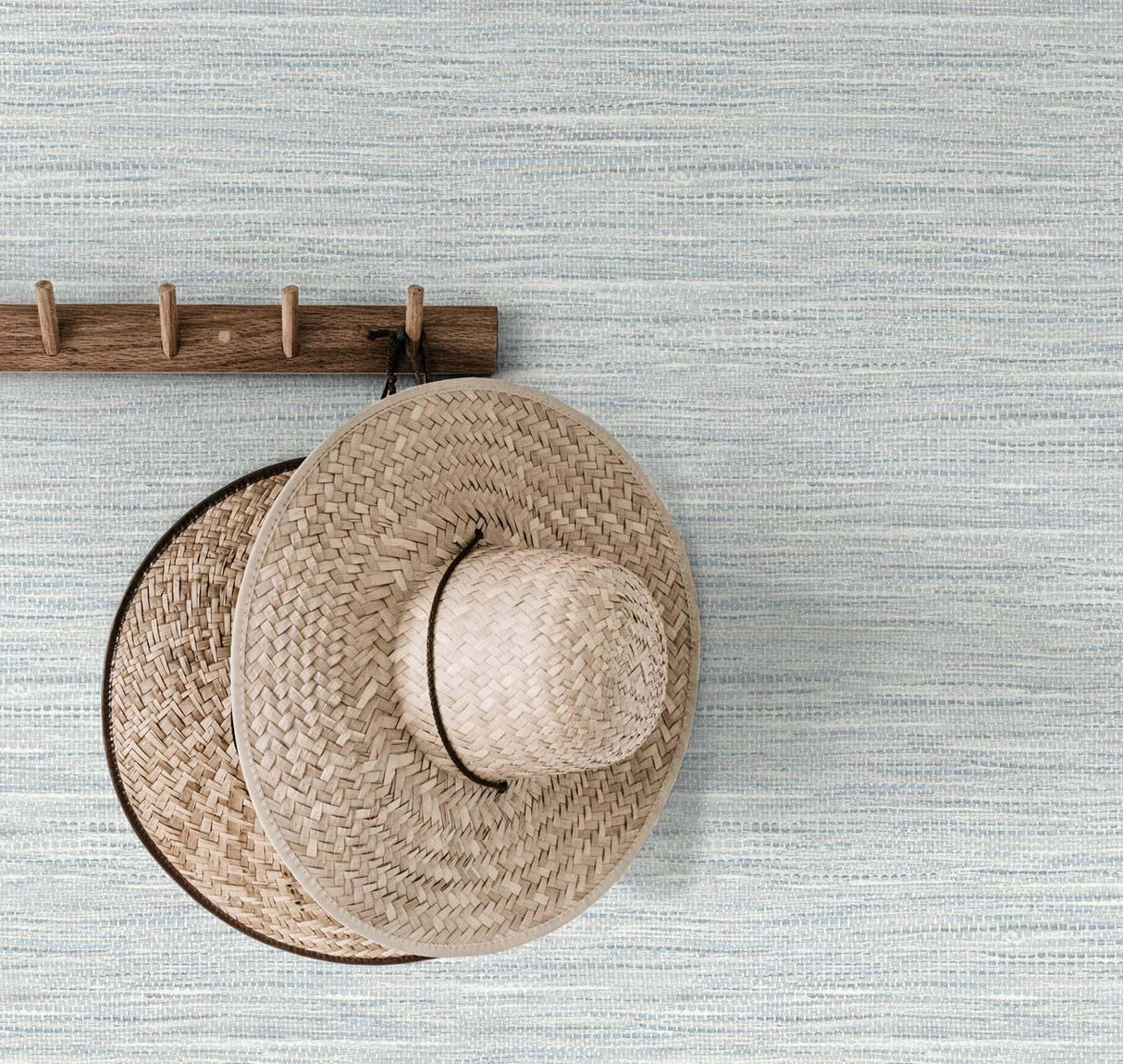 Seabrook Braided Faux Jute Blue Wallpaper