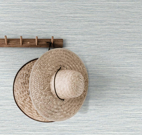 Seabrook Braided Faux Jute Blue Wallpaper