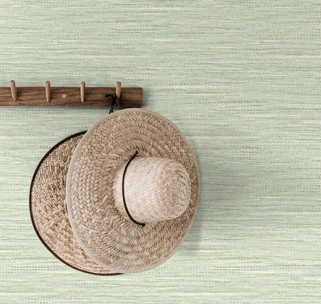 Seabrook Braided Faux Jute Green Wallpaper