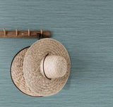 Seabrook Braided Faux Jute Blue Wallpaper