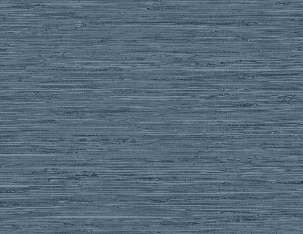 Seabrook Marion Faux Arrowroot Midnight Denim Wallpaper