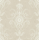 Seabrook Colette Cameo Fog Wallpaper