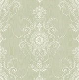 Seabrook Colette Cameo Washed Green Wallpaper