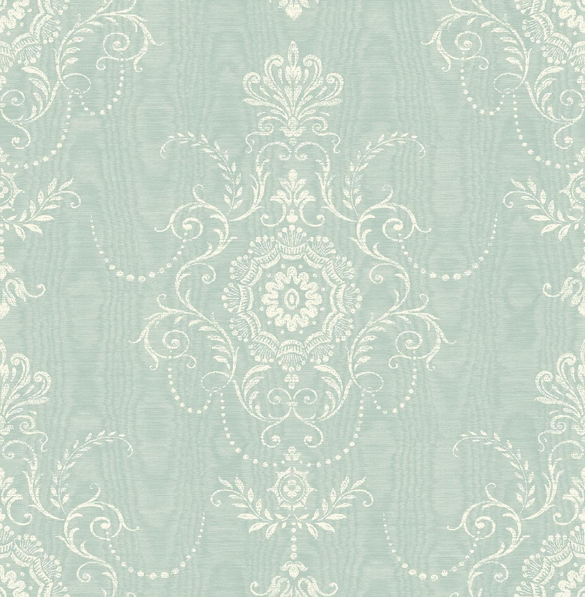 Seabrook Colette Cameo Summer Sky Wallpaper