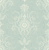 Seabrook Colette Cameo Blue Wallpaper