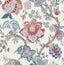 Seabrook Bernadette Jacobean French Blue & Antique Ruby Wallpaper