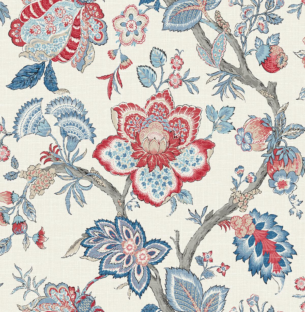 Seabrook Bernadette Jacobean Multi Wallpaper