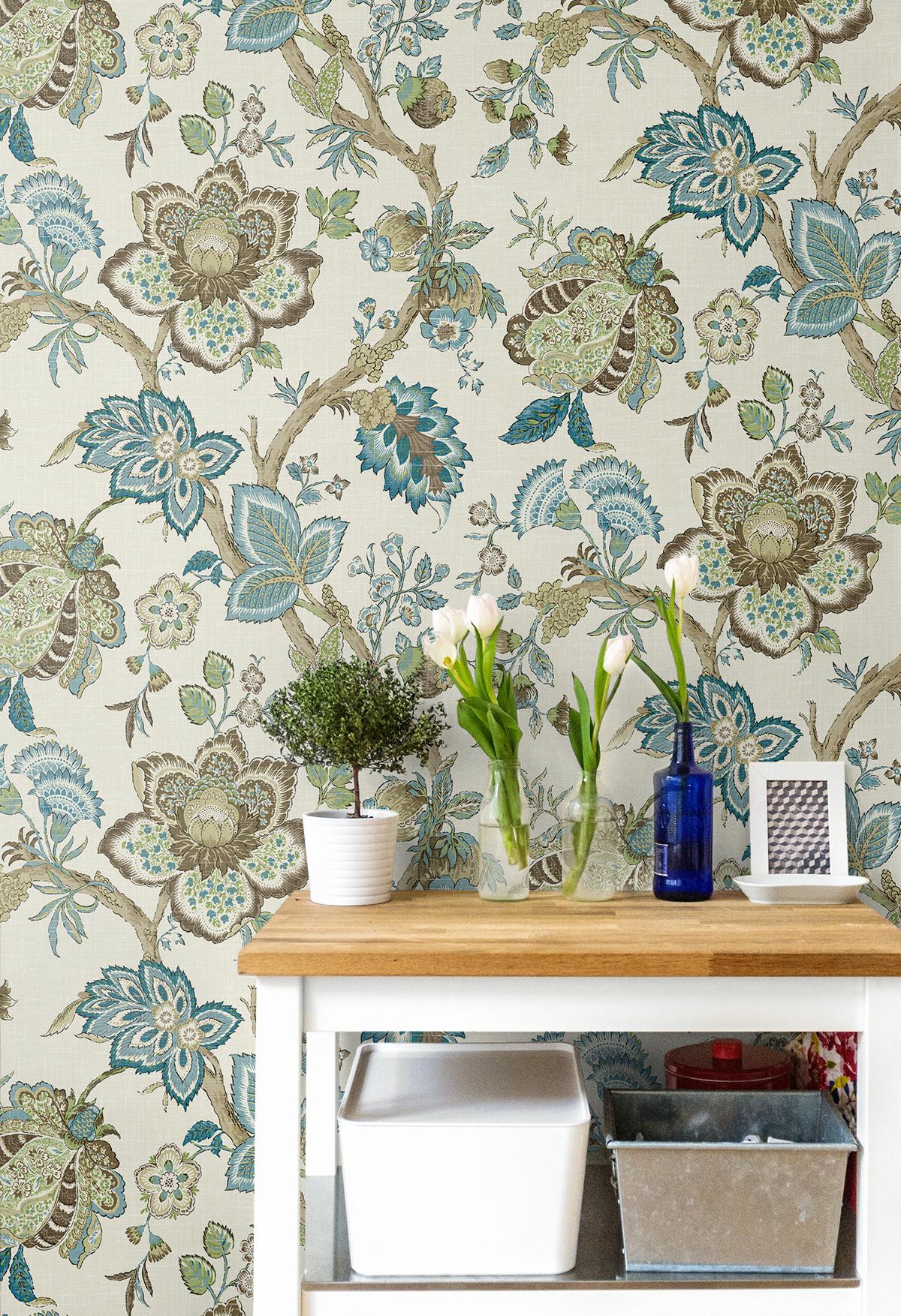 Seabrook Bernadette Jacobean Multi Wallpaper