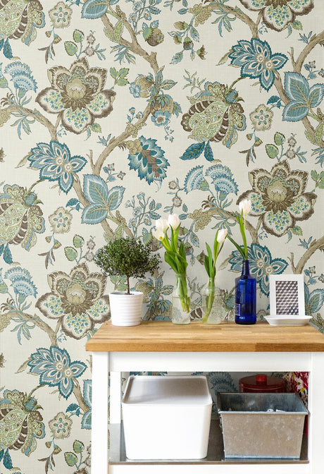 Seabrook Bernadette Jacobean Multi Wallpaper