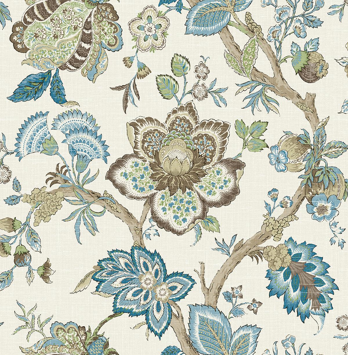 Seabrook Bernadette Jacobean Multi Wallpaper