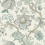 Seabrook Bernadette Jacobean Summer Sky & French Blue Wallpaper