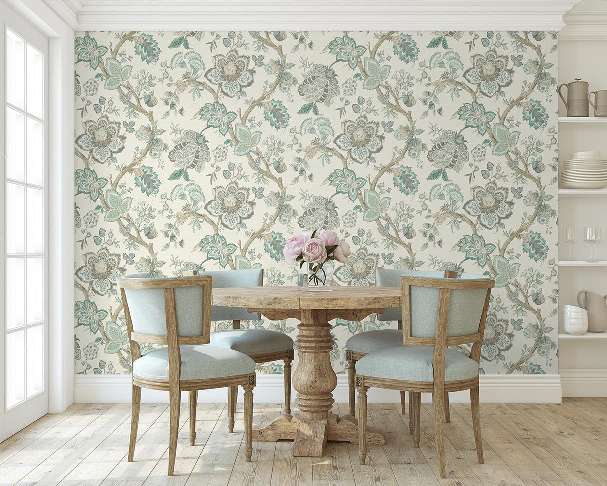 Seabrook Bernadette Jacobean Multi Wallpaper